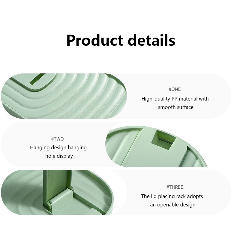 Porte-louche de cuisine, support de cuillère, organisateur d'ustensiles, porte-spatule, support de Pot couvercle, support de rangement en plastique porte-couvercle