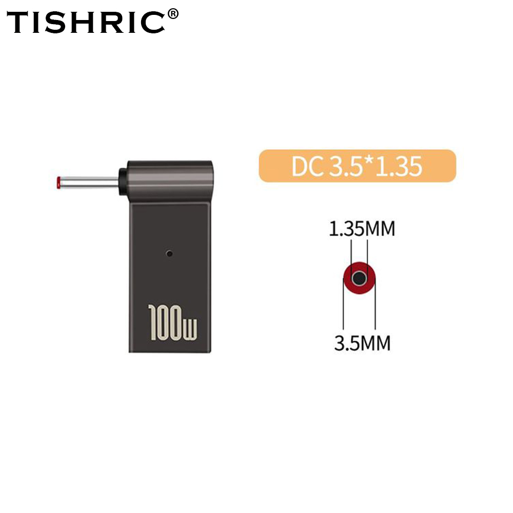 100w pd Laptop-Ladegerät Stecker Typ C zu DC-Buchse Stecker Adapter Buchse zu Stecker Stromrichter für Notebook-Computer PC: Rot