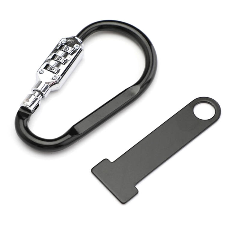 Motorcycle Helmet Lock Buckle Scooter Anti-theft Open Face Helmet Lock Fastener with T-Bar For Motorbike Bike Padlock Helmet