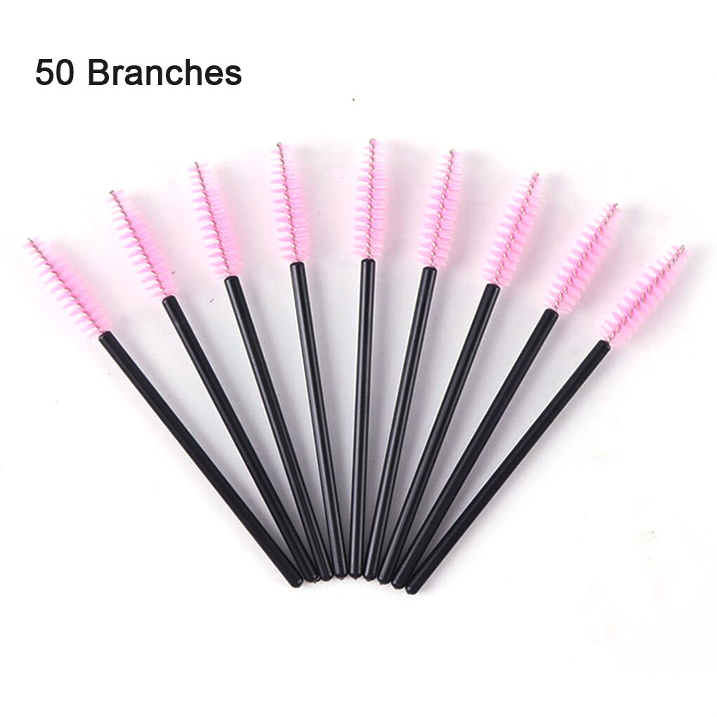 1 PC/10 PCS/50 STUKS Wegwerp Eyelash Mini Brush Mascara Applicator Wand Make-Up Kwasten Ogen Lip Cosmetica borstels