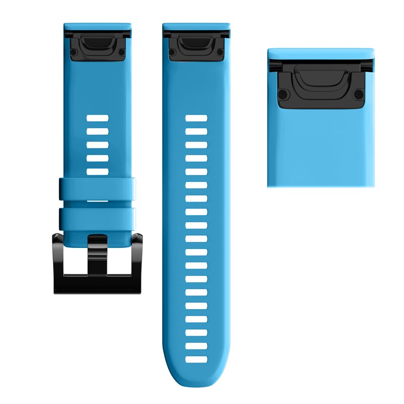 22 26mm Silicone Watchband Strap For Garmin Fenix 7X 6X 6 7 EPIX Gen 2 Easyfit Wristband Fenix 5X 5 955 965 Tactix 7 Smartwatch: M / Blue