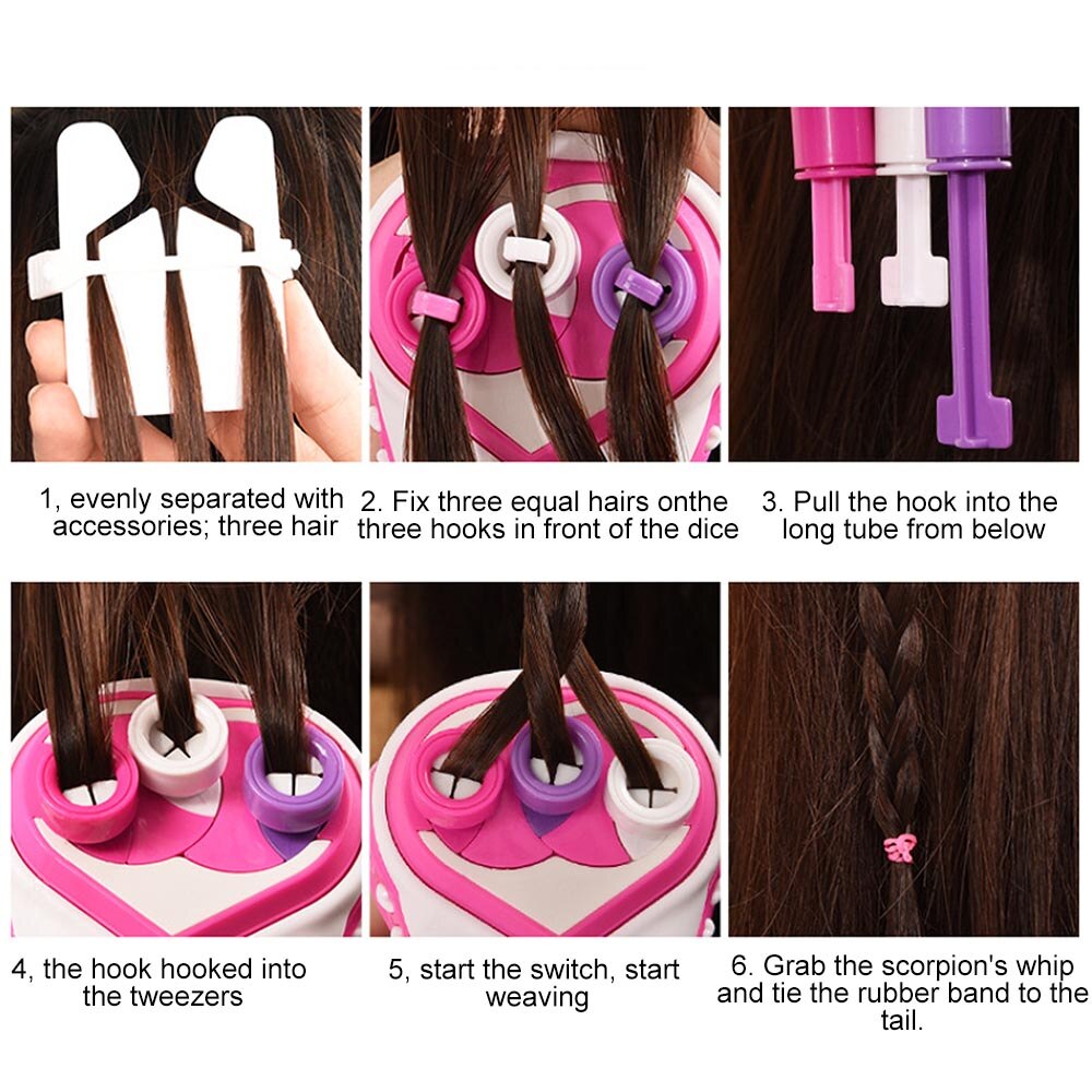 Children Diy Hair Braid Kit Electric Three Twist Hair Braided Artifact Three Twist Hair Braided Artifact Easy Hairstyle
