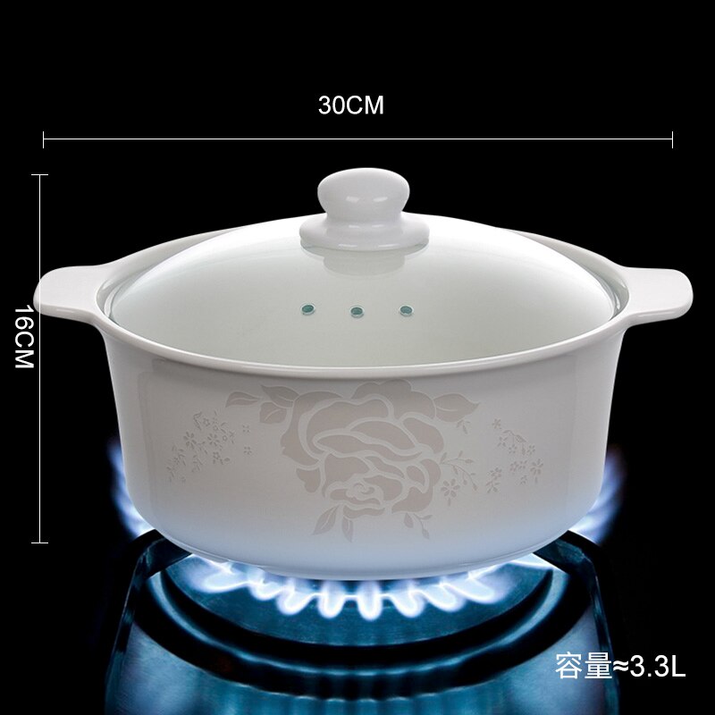 Just one pot Casserole heat-resistant health stew pot ceramics Soup pot stew pot open flame household gas porcelain pot