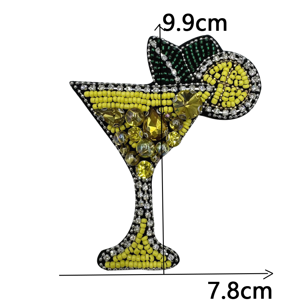 3D ręcznie robione ozdoby robić produktu koralikowy ananas, kubek, naszywka z drzewa kokosowego DIY akcesoria robić koralików naszywka robić szycia ﻿: MATOWE