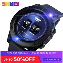 Skmei gepatenteerd herenhorloge quartzhorloges waterdicht grote wijzerplaat pu-band polshorloges reloj hombre 1546 horloge heren