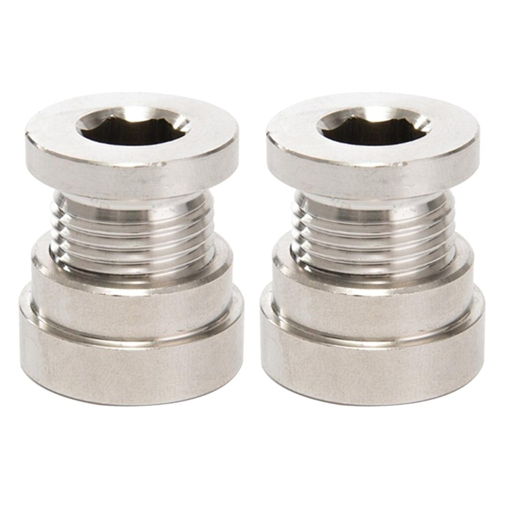 2x Stainless Steel O2 Oxygen Sensor Exhaust Weld Bung and Plug Kit M18x1.5mm