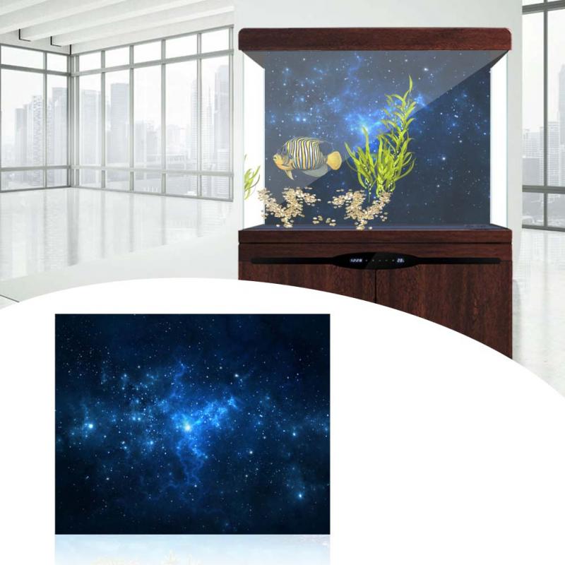 Aquarium Accessories PVC Adhesive Aquarium Fish Tank Stickers Background Poster Backdrop Decoration Paper Aquarium Decoration