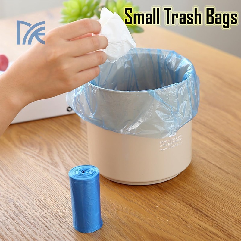 Wegwerp kleine vuilniszakken 10 rollen 300 stuks draagbare pe vuilniszakken voor prullenbakken kantoor keuken afval