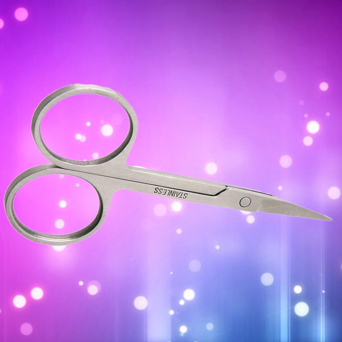 Tijeras de maquillaje de acero inoxidable, para la nariz, pelo, cejas pequeñas, corte, manicura, cejas con cabeza afilada, herramienta de maquillaje de belleza