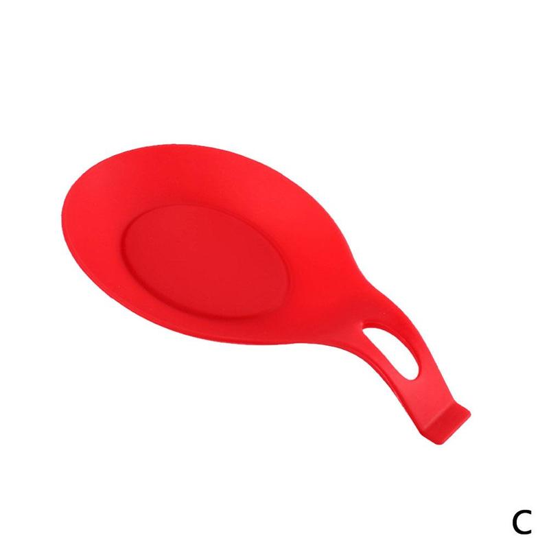 1 Stck Lebensmittel Klasse Silikon Löffel matt Wärme Geschirr Matten Löffel Rest Gerät Küche Utensilien Küche Gerichte: C