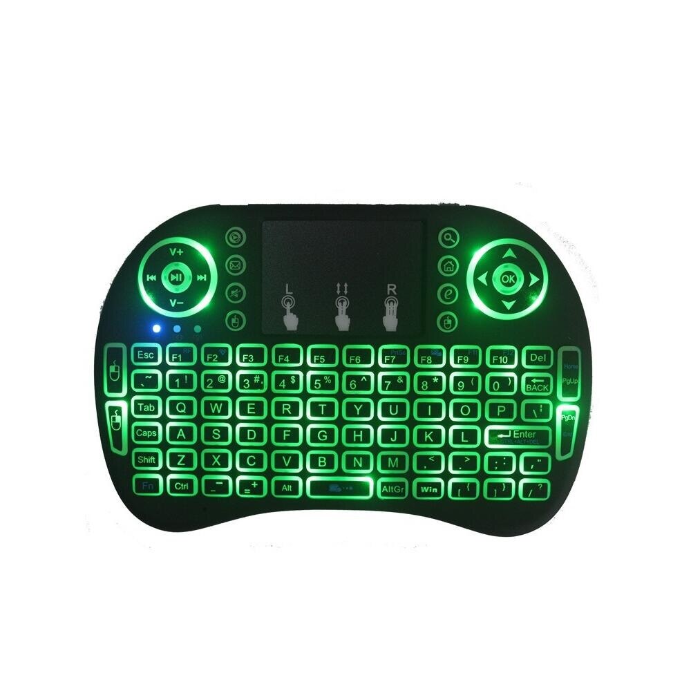 i8 Mini 2.4G Wireless Keyboard Touchpad Color Backlit Air Mouse Russian Spanish For Android TV Box box Smart TV PC PS3/PS4 HTPC