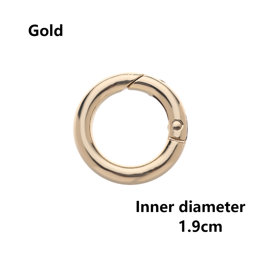 2 Stuks Riem Gesp Clips Trigger Bagage Leathercraft Spring Gate Sluiting O Ring Hond Sleutelhanger Karabijnhaak Tas Accessoires: 1.9cm-gold