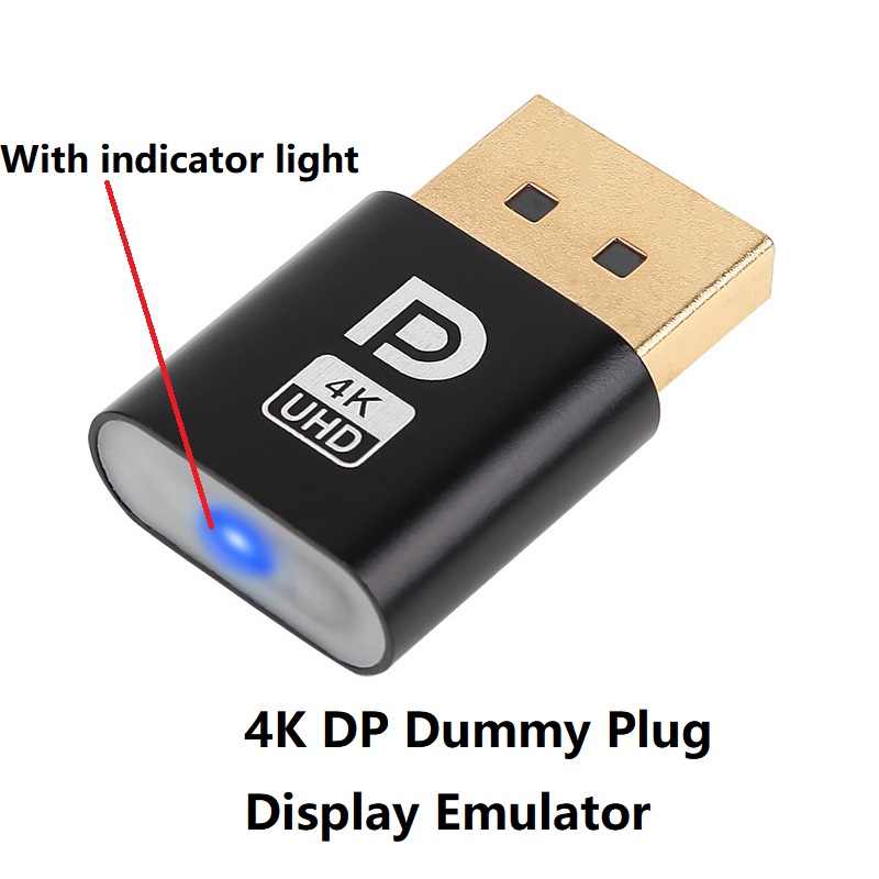 4K HDMI Dummy Plug DP VGA DVI Mini DP Display Emulator Virtual Monitor Headless Display Adapter EDID Emulator EDID Headless: Other