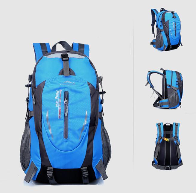 Rugzak Camping Wandelen Rugzak Sporttas Outdoor Rugzak Trekk Mountain Climb Apparatuur 45L Mannen Vrouwen: Blue