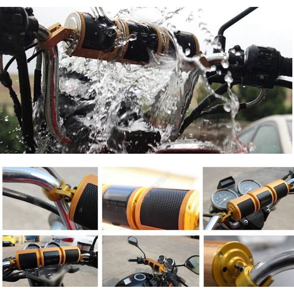 Waterproof Motorcycle Audio System USB TF FM Radio Bluetooth Stereo Speakers