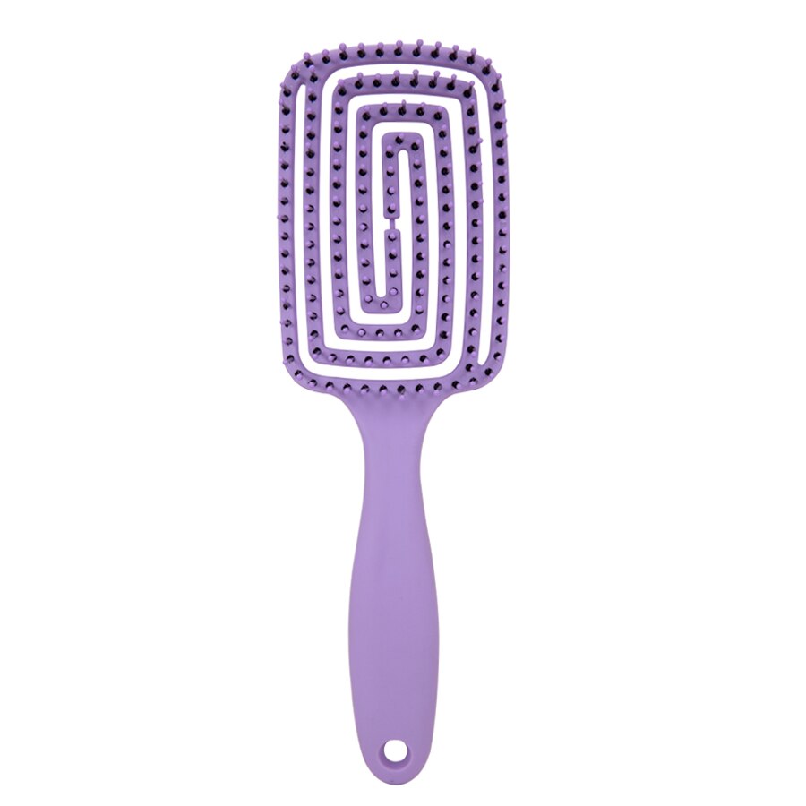 Hair Detangling Brush For Easy Detangler Curly Hair Scalp Massage Hair Comb For Afro Textured Wet Dry Kinky Wavy Hair Women: Anmo Purple