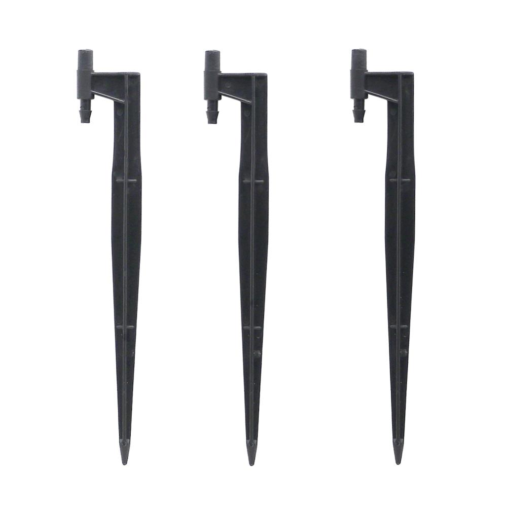 19cm 7.5mm Nozzles Bracket Holder 4mm Hose Connection Interface Garden Irrigation Sprinkler Nozzle Ground Insertion Bracket 5Pcs