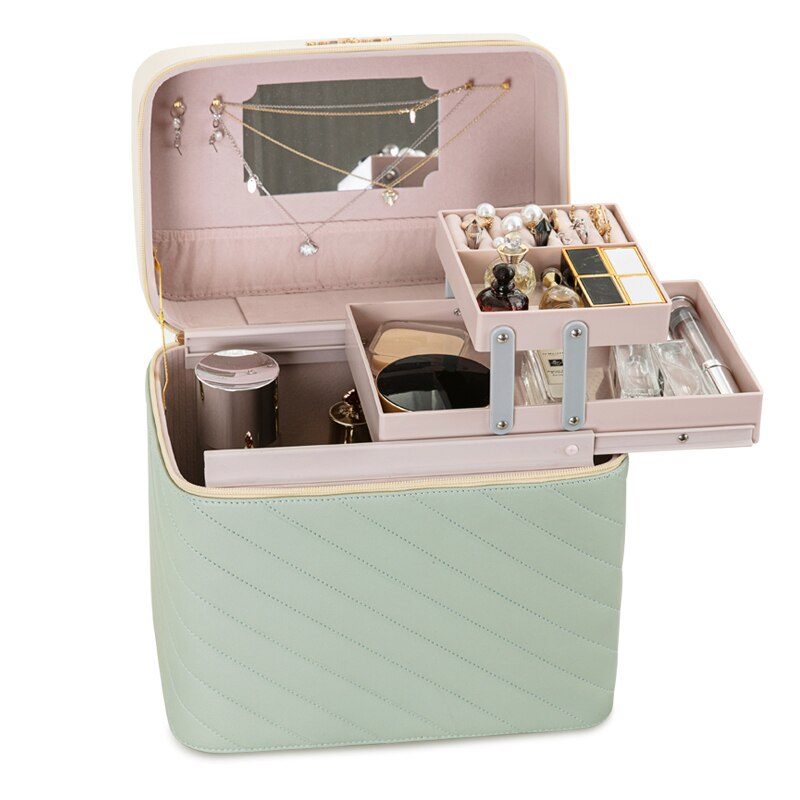 Makeup Bag Toiletry Cosmetic Storage Box Portable travel Make Up Suitcase