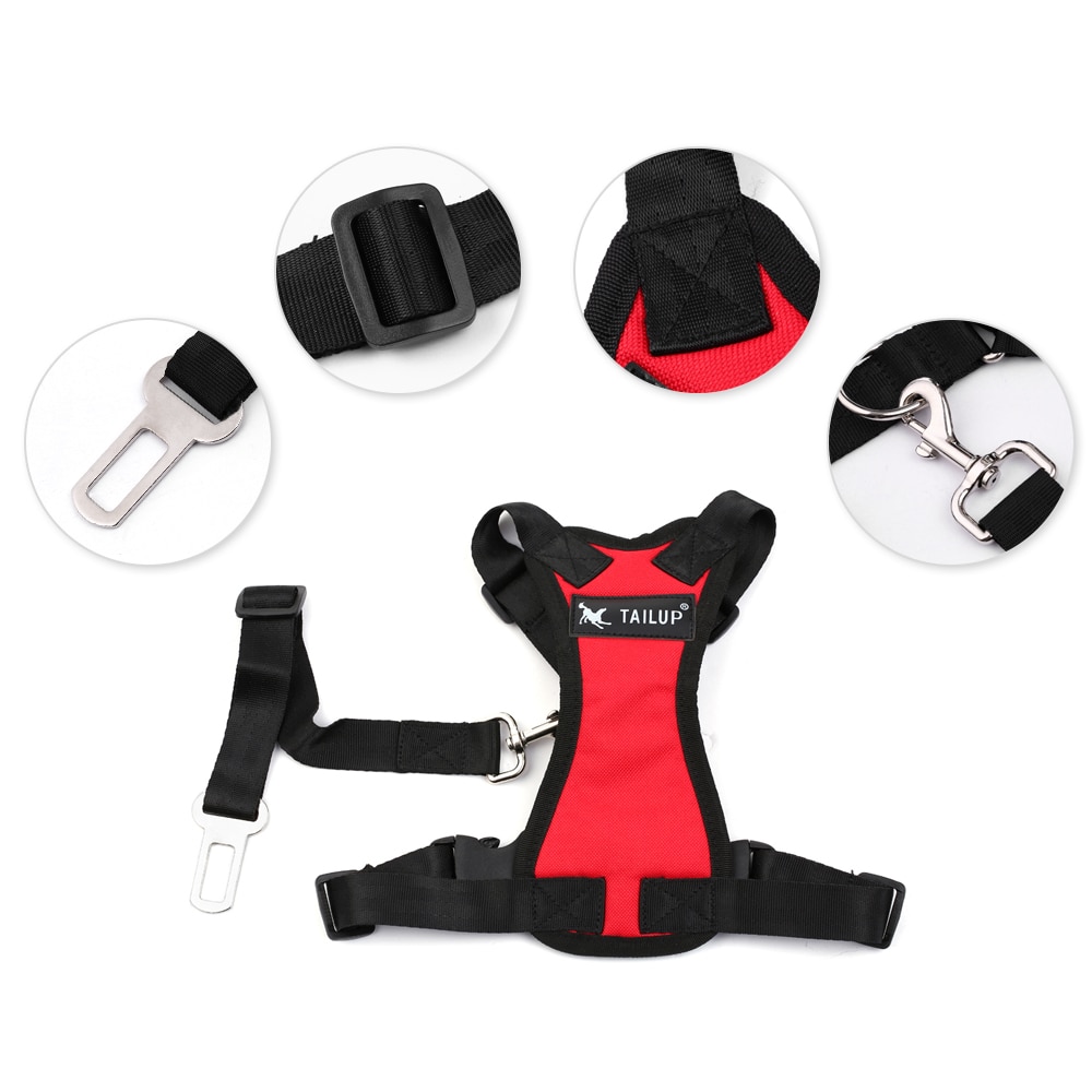 Dog Seat Belt Chest Harness Vest Harness Breathable Mesh Fabric Car Vehicle Safety Seat Belt for Pet Dog Cat Chest Vest Harness