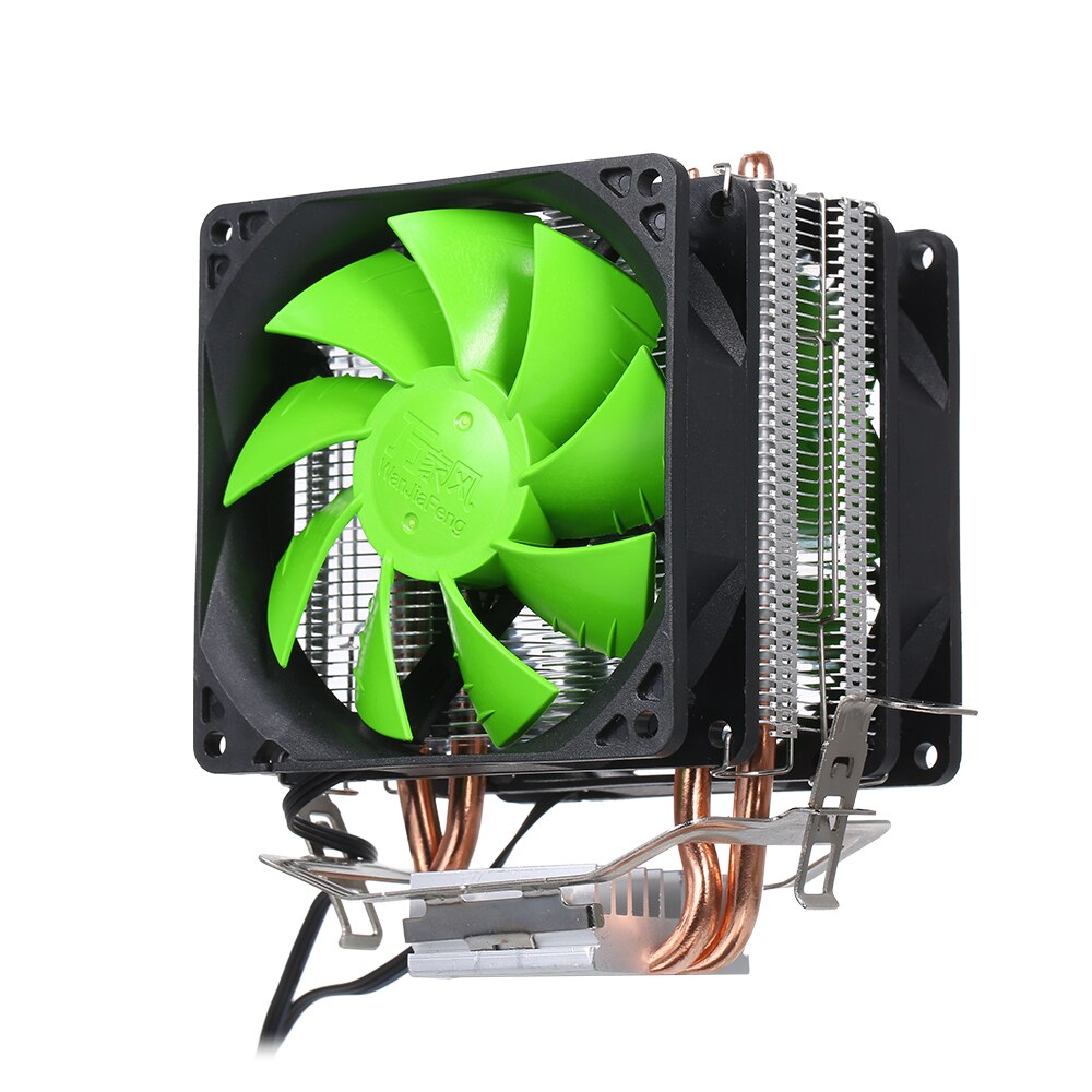Hydraulic CPU Cooler Heatpipe Fans Quiet Dual Fan Heatsink Radiator for 1366