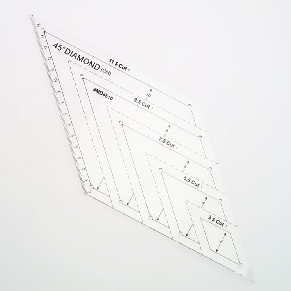 Patchwork Ruler 45 Degree Rhomboid Quilting Ruler Patchwork Plastic Template Sewing Accessories