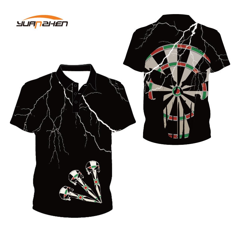 skull head sublimation printing darts shirt