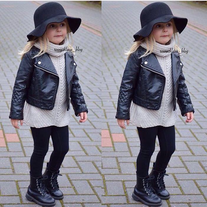 Mode Ins Lente En Herfst En De Wind Pu Leder Jas Baby Jongens En Meisjes Korte Kinderen jas