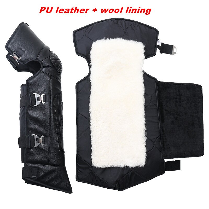2 teile/los Motorrad Reiten Schutz Knie Pads Winter Leder Wasserdichte Warme wolle Motorrad Kneepad Beine Wärmer Rodillera Moto: Blau