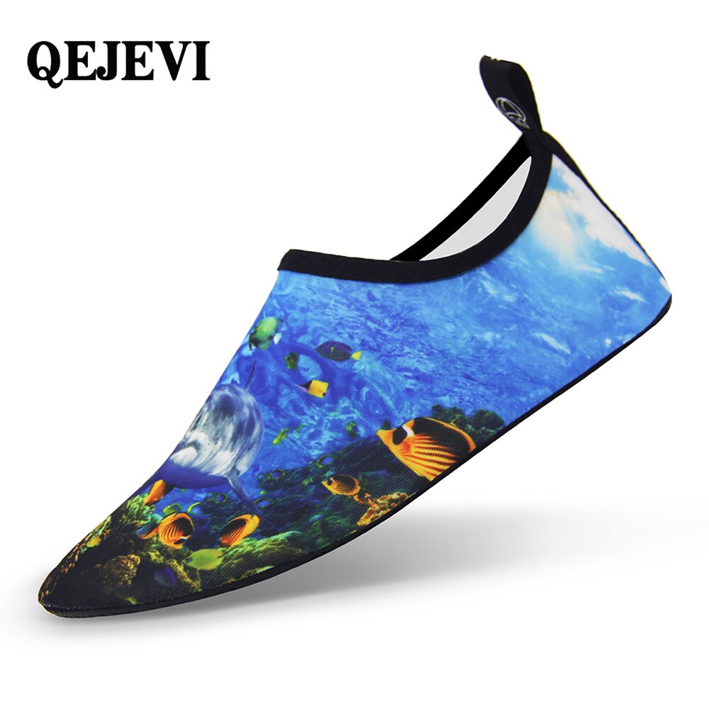 Qejevi aqua sko sommer svømning vand sko til mænd kvinder strand sko yoga slip-on sneakers åndbar barfodet fodtøj