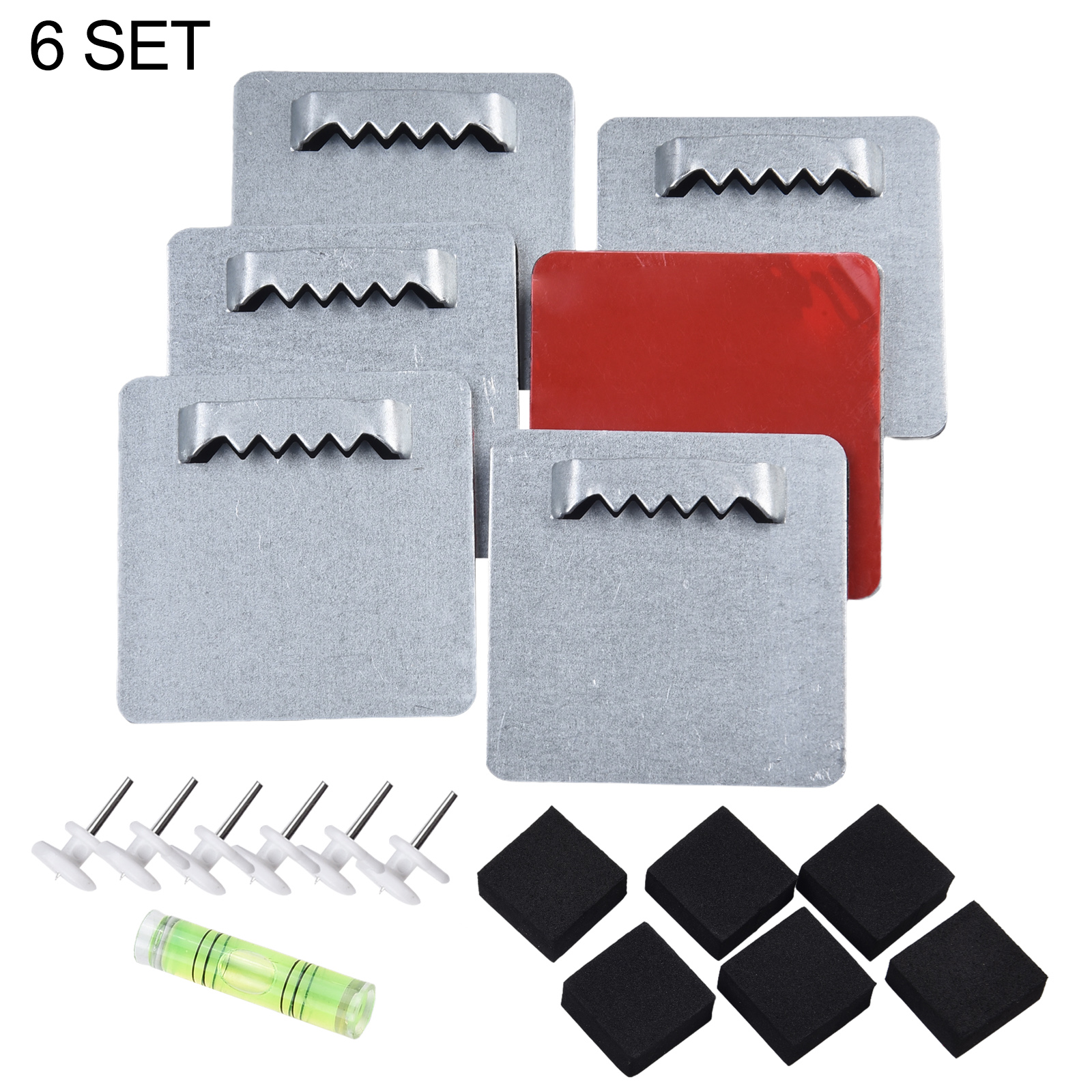 6-pack fotohangers 3,15 x 3,15 inch metalen hangers foto-ophangplaat thuiskantoor decor spiegelframe haak ﻿