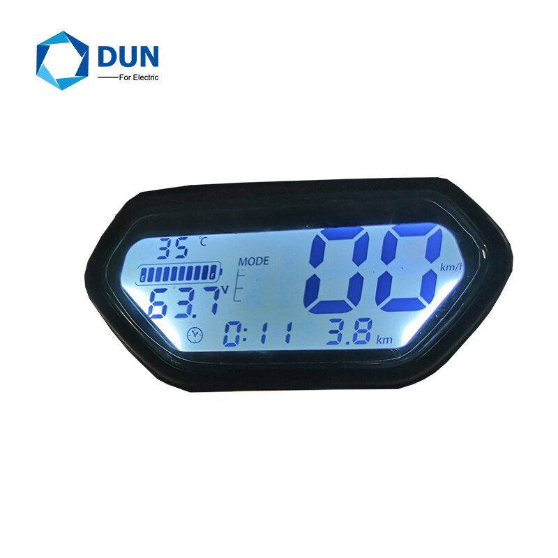 Waterproof 48V-144V Universal Phase Hall Sensor LCD Speedometer display meter for Electric scooter motorcycle: White