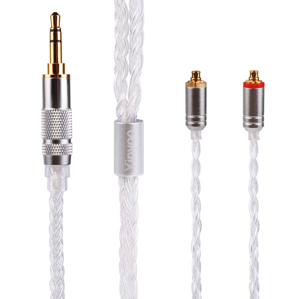 Cable chapado en plata de 16 núcleos Yinyoo, Cable de actualización de 2,5/3,5/4,4mm con MMCX/2PIN/QDC para BLON BL-01 BL-03 KZ ZAX ASX EDX TRN V90S: Marrón