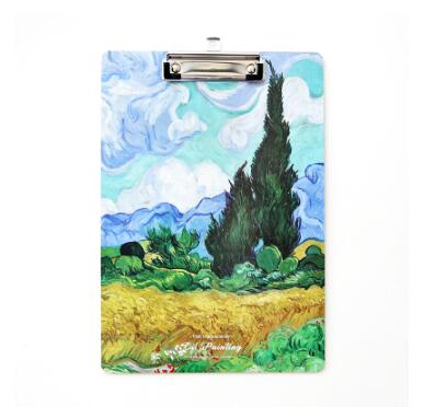 A4 Olieverf Houten Board Clip Schrijfblok Map Board Paperclips Schets Klembord Office Schoolbenodigdheden: 3