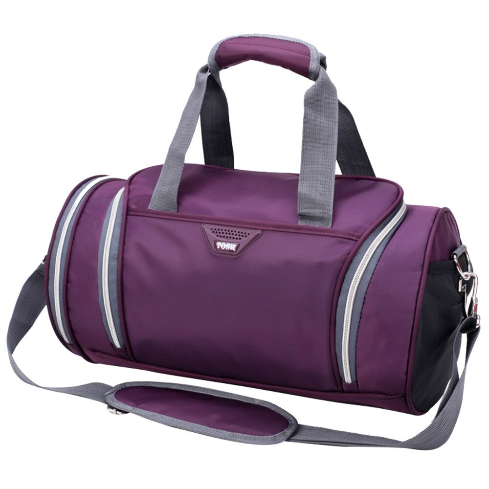 Märke stor weekender duffle bag nylon åkpåse populära paket tygväskor crossbody åkpåsar: Lila