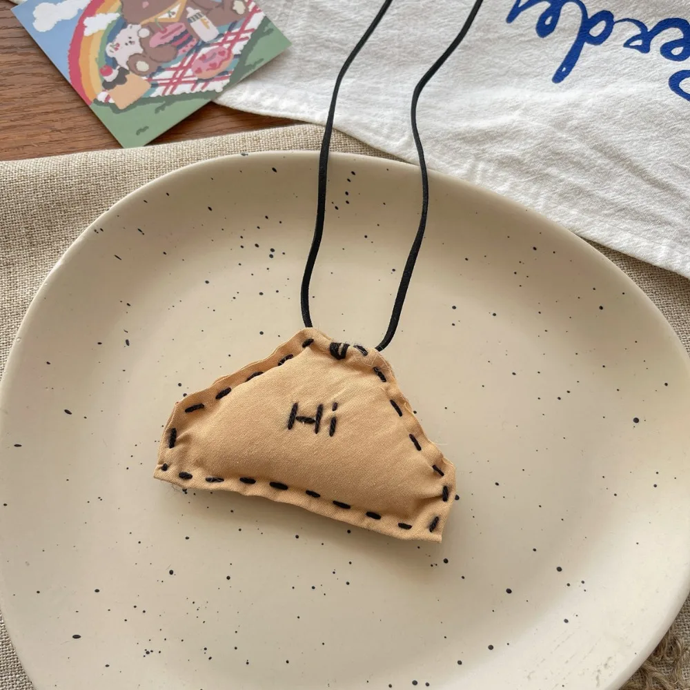 zur Seite fahren Kette Zubehör Stoff freundlicher Halskette Hase Pilz niedlichen Ebene Anhänger Schlüsselband Stoff Kawaii hängende Ornamente: dunkel Gold