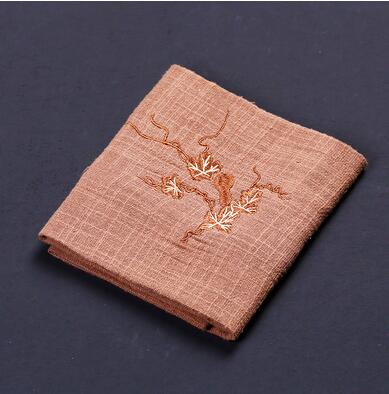 Simle Zen-Toalla de té de estilo chino, tapete pequeño de lino y algodón, paño de té absorbente grueso especial: 6