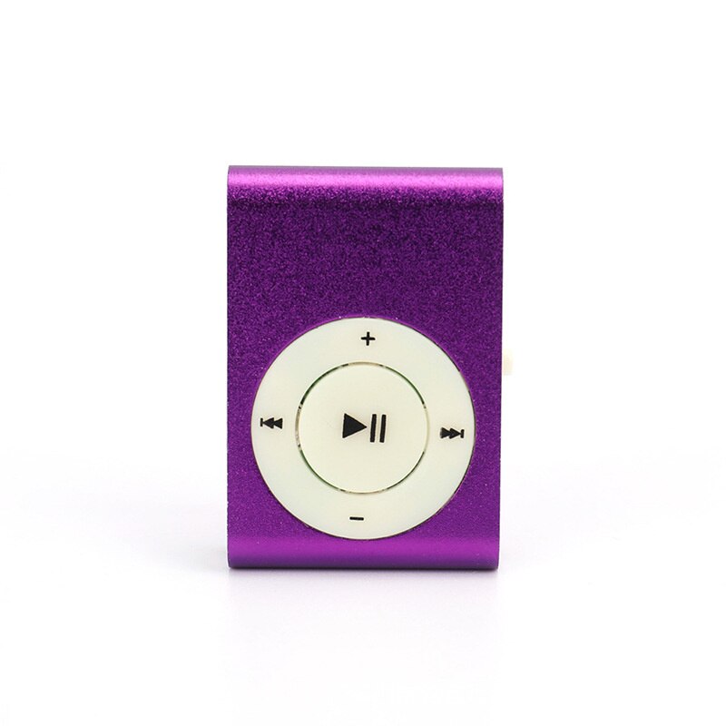 Nuovo lettore mp3 portatile mini clip lettore musicale supporto 32g micro sd tf card moda sport lettore musicale walkman lettore mp3: Purple