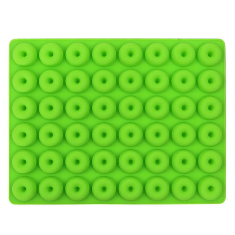 48 Cavity Mini Donut Silicone Mold Donut Bakeware Dessert Silicone Mold Chocolate Biscuit Cake Molds Donut Baking Pan Ice Molds: green