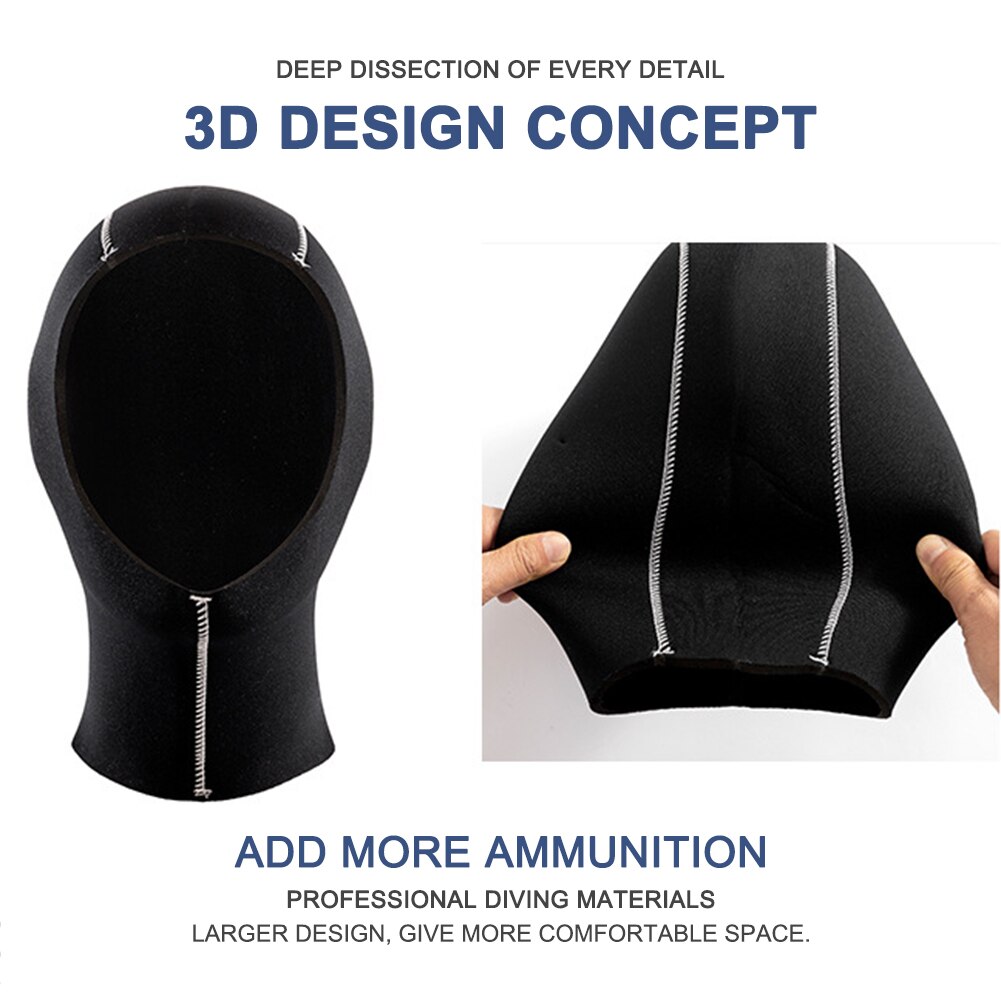 Diving Hood Swim Warm Protect Hair Ear Scuba Diving Cap Shoulder Snorkeling Hat Wetsuit Spear Fishing Swimming Equipment