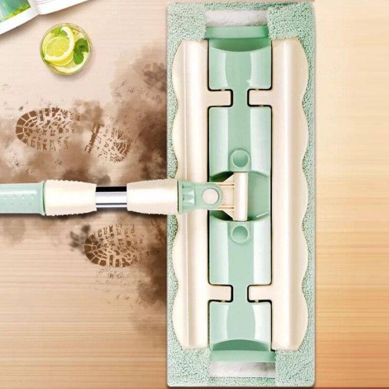 Flat Mop Floor Cleaning Mop 360 Degree Microfiber Broom Rotating Superfine Fiber Swabs wash flat Household Cleaning Tools