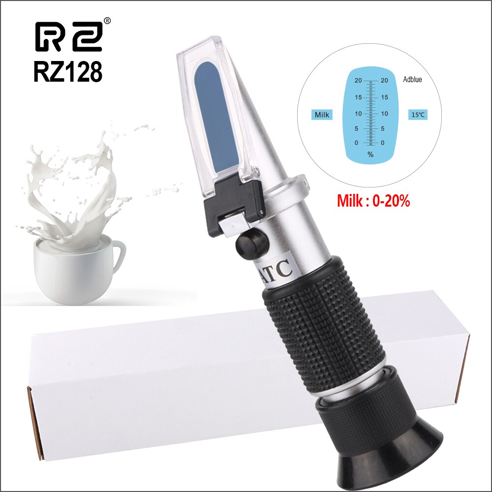 RZ Refractometer Milk Concentration Auto Handheld 0-20% Milk Refractometer Tester Portable Refractometer: RZ128-whitebox