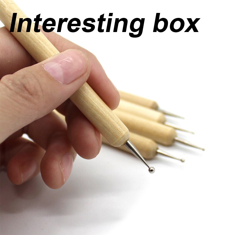Creasing pen (set) round head creasing pen DIY soft clay hand-made pottery point flower paper ball bar tool