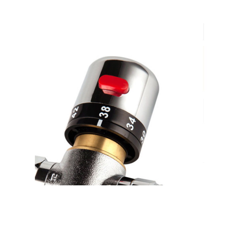 Solar Water Heater Thermostatic Mixer Valve Brass Chrome Bathroom Faucet Temperature Mixer Control DN15/20/25 Faucet Valve