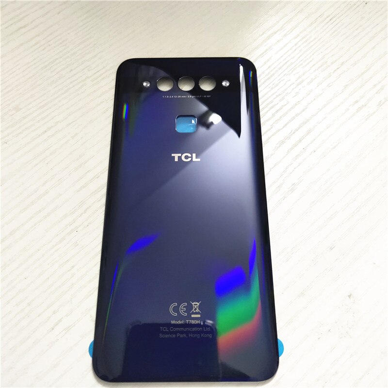 Coperchio posteriore della batteria protezione dell'alloggiamento dello sportello in vetro per TCL Plex T780H Cover posteriore di ricambio durevole: Blu