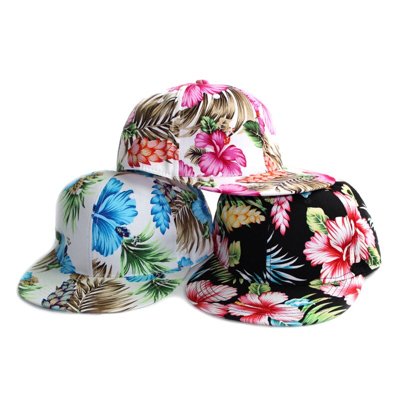 10 stk/parti 01811- jiatuo 014 hawaii stil tropiske blomster fritid kasket mænd kvinder baseball hat