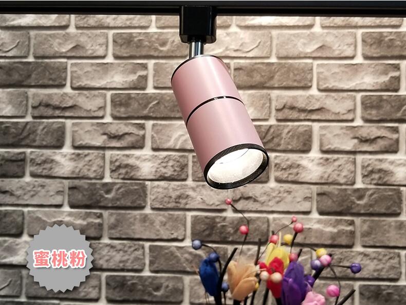 COB LED Spoor Licht Lamp 7W 12W AC85-265V Spoor Verlichtingsarmaturen Spots Plafond Lightsfor Winkel Mall Tentoonstelling gratis shipp: Pink / 12W Cold White