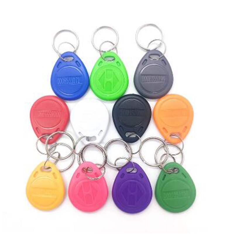 ZK30 30 Stuks Rfid Tag 125Khz Proximity Kaart Rfid Keyfobs Sleutelhanger Toegangscontrole Smart Card 11 Kleuren Keyfob