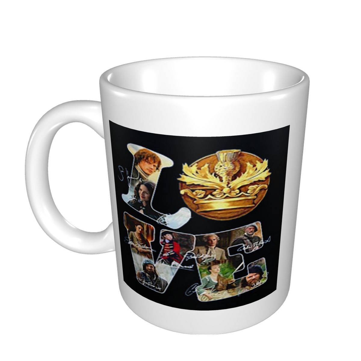 Love Outlander Tv Series Signature Mug Coffee Cup Coffee Mug Grandma Skull Coffee Cup