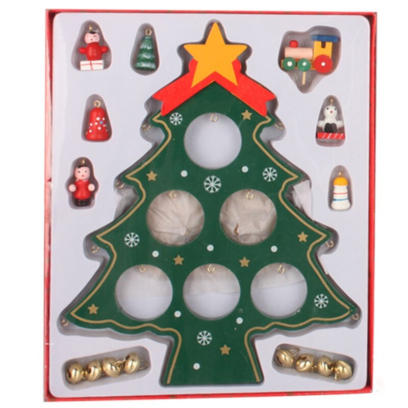 Creatieve Diy Houten Kerstboom Decoratie Kerst Cadeau Ornament Xmas Tree Tafel Bureau Decoratie