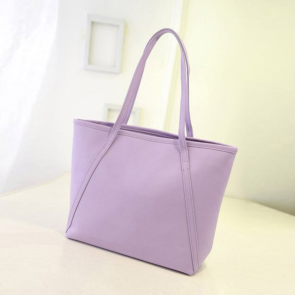 #35 Sac à Main femmes solide Simple haute capacité Sac à Main messager fourre-tout sacoche sacs à bandoulière Sac De Plage Sac Main Femme: F